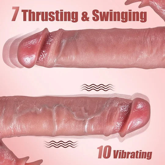 💎[Pravila o privatnosti] Don Juan - Vibrator za klitoris, Vrući, 7 uboda i zamaha, Realistični dildo s 10 vibracija, Duljina 18 cm