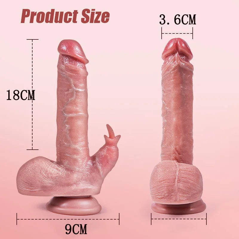 💎[Pravila o privatnosti] Don Juan - Vibrator za klitoris, Vrući, 7 uboda i zamaha, Realistični dildo s 10 vibracija, Duljina 18 cm